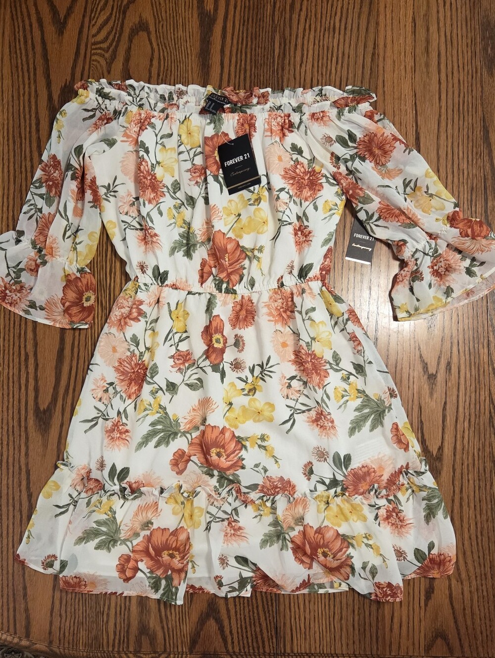Off The Shoulder Floral Dress Forever 21